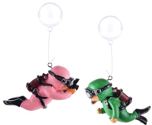 CANCYCC Aquarium Dekoration, 2 Stück Schwimmende Taucher, 6cm Harz Landschaftszubehör, Interessantes Fisch Tank Ornaments, für alle Arten von Fischen Aquarien, Schwimmbecken