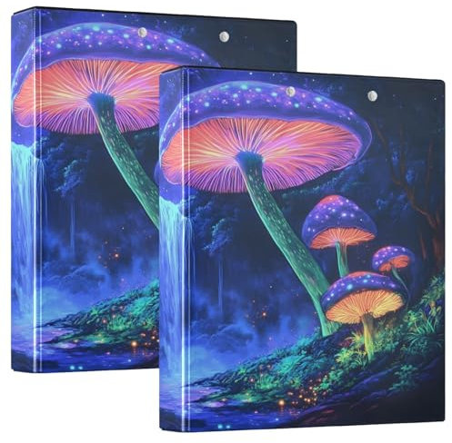 Light Mushrooms Rezeptbuch mit 3 Ringen, für 200 Blatt, 2 Stück, 3-Loch-Ordner