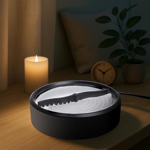 Automatic Zen Garden - Office Decorative Sandscape, Home Meditation for Relaxation, Sand Tray Therapy, Minimalist Plate