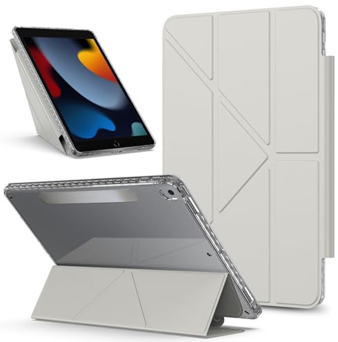 Protezione del tablet Compatible With iPad Air 3 10.5 Inch 2019 Case Detachable Magnetic Cover Slim Protective Case,Multi-Angle Viewing Clear Transparent Back Shell Stand Shockproof Tablet Cover acces