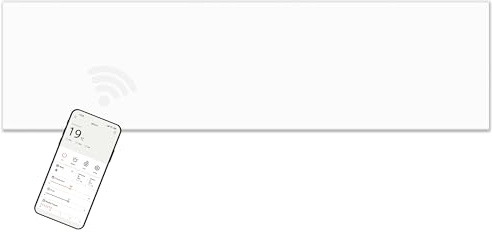 MYLEK Panel Space Heater White Eco Smart WiFi App Radiator Electric 1KW, Slimline Low Energy, Wall Mounted, Bathroom IPX4 Rated for Homes, Offices (1000W Low Level)