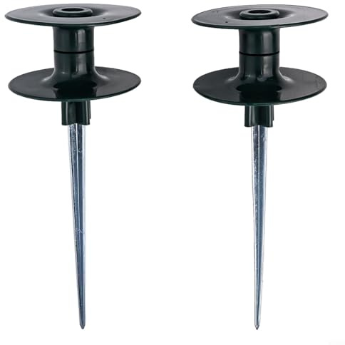 NINMORTH Lot de 6 rouleaux de guidage en zinc robuste pour tuyau d'arrosage, roue en résine lisse pour protéger les arbustes et les fleurs, installation facile, lot de 6 (2 pièces)