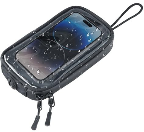 FESSOSKO Borsa da Serbatoio Moto, Borsa Magnetica per Motocicletta con Finestra Trasparente, per Moto con Serbatoio in Metallo