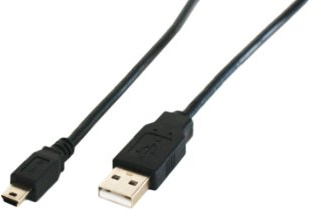 1.8M USB A 2.0 MALE TO 5 PIN MINI B CABLE LEAD - DIGITAL CAMERA, PS3 CONTROLLER