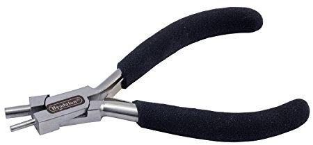 Memory Wire Finishing Pliers With 2Mm & 4Mm Diameter Ends-Silver With Black Handles