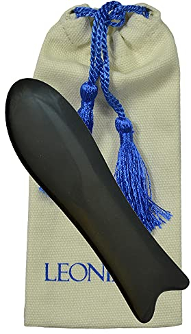 Leonidov® - PREMIUM Gua Sha aus Büffelhorn - 100% natürliche Hautpflege für Straffung der Haut - Gesichtsmassage für Augen und Körper - Natürliche Skin Care - Lymphdrainage und Hautverjüngung