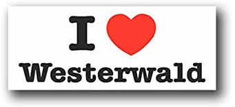 Aufkleber/Sticker I Love Westerwald Love Herz Westwerwald 16x7cm A920