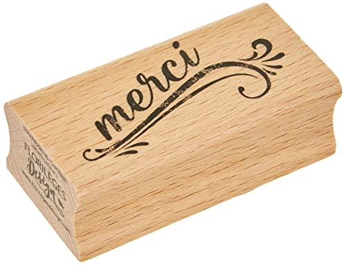 Florilèges Design fc216088 Stempel Vielen Dank Grunge Holz 3 x 6 x 2,5 cm