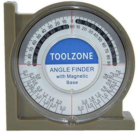 Magnetic Base Angle Finder Measure Spirit Level Gauge Roofer Builders Plumbers