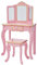 Teamson Kids Kinder Schminktisch mit Spiegel und Hocker Frisiertisch TD-11670L