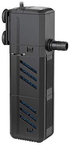 IREENUO Internal Fish Tank Filter, 15W 4 in 1 Aquarium Filter Pump Submersible Fish Tank Water Pump Air Pump for 30-300L Tank (1500L/H)