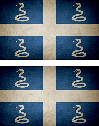 Akachafactory 2X Autocollant Sticker Drapeau Vintage Vieilli MQ Martinique