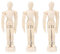 HEMOTON 3pcs Holzpuppe Zeichnen 4,5 Zoll Mannequin Kunst Zeichnen Skizze Künstlerpuppe Modellpuppe für Künstler Kinder Erwachsene Zuhause Büro Schreibtisch Dekoration