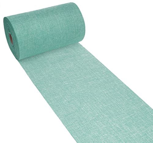 DEKO AS Tischläufer in Shabby Chic mit Leinenoptik, Tischband, Dekoartikel (Tischdekoration für Festlichkeiten, geruchsneutral), Helltürkis 69-200-5-71 5 m - 20 cm