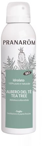 Pranarôm - Idrolato Tea Tree Bio 150 ml, Per Pelli Danneggiate, Acne, Purificante, Senza Conservanti e Alcool, Distillazione di Piante Fresche, Per Viso, Corpo e Capelli
