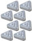 Ex-Pro 8 Pack Triangle LED Light Battery Powered Wireless Night Stick Tap Push Lamp for Wardrobe, Closet, Under Cabinet, Kitchen, Stairs