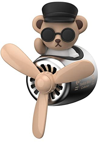 bopely Cartoon Bär Pilot Auto Lufterfrischer Automotive Luftauslass Lüfterfrischer Vent Clips Aroma Diffusor Auto Parfüm