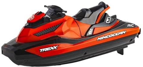 Ninco - Trexx, spektakulärer Jetski, ausgestattet mit 2 Motoren, Sender mit 2,4-GHz-Technologie, 3,7-V- und 500-mAh-Li-Ion-Akku, Maße: 24,5 x 22 x 9 cm, ab 6 Jahren (NH99038)