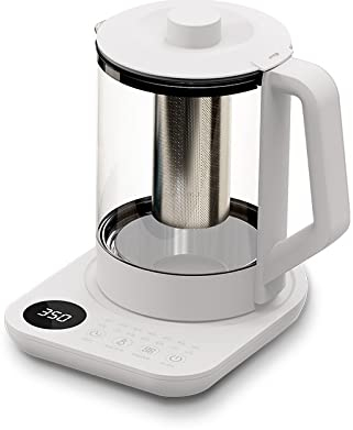 BOMEETSIA 1.8L Multifunctional Health Pot, Household Glass Tea Maker, Office Decoction Kettle, Intelligent Automatic Kettle,white With Filter