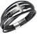 Aleasha kreuz Leder Armband für Herren Armband als Geschenk für Papa mit Edelstahl Magnet Verschluss ArmbäNder Schmuck Geschenk
