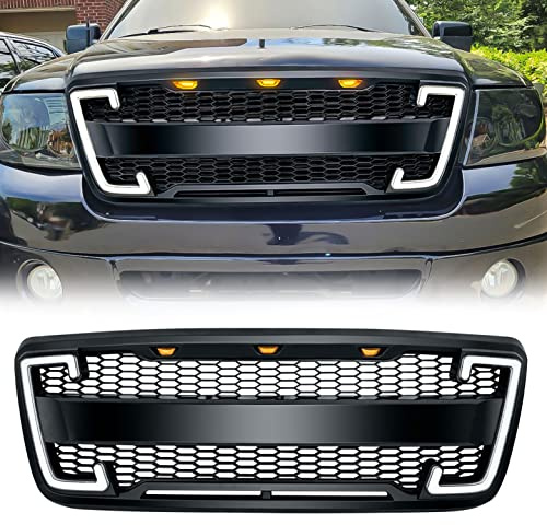 EOMD Mesh Grill Front Grille For 2004-2008 F150 w/DRL & Turn Signal Lights