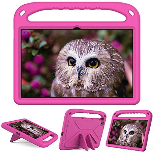 Funda para tablet Lenovo Tab M10 FHD Plus (2ª generación) TB-X606F de 10.3 pulgadas para niños, ligera, a prueba de golpes, con asa, color rojo rosa