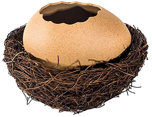 Vaso per uova rotte in ceramica a forma di speciale Griglia rossa Negozio Dessert Nido di uccello Egg Modellazione Ciotola Set da tavola Piatto Rotondo Centrini Moderni