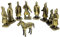 Milisten 1 Satz Fengshui-Figur Aus Messing Kuchendekorationen Desktop-Krieger-Ornament Terrakotta-Krieger-Figur Kaiser Qin-Statue Alt Legierung Miniatur Xi Eine Terrakotta-Armee Reisen