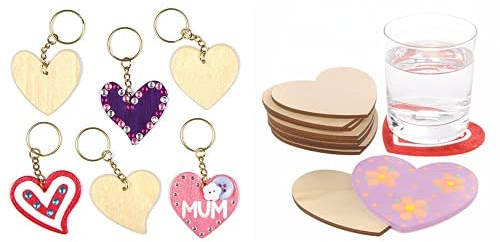 Baker Ross Bastelsets Holzfiguren Pirat - 4 Stück (AF906) und Holzgleiter - 8 Stück (AX685)