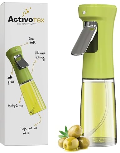 Pulverizador Aceite Spray para Cocina. Dispensador de Aceite en Cristal de 240 ml Aceitera Spray Pulverizador de Niebla Fina, Rociador Difusor Vaporizador Aceite y Vinagre