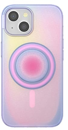 PopSockets: PopCase PlantCore for MagSafe - Plant-Based Phone Case for iPhone 15 with a MagSafe Compatible PopGrip - Phone Stand and Grip with a Swappable Top - Aura