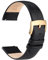 OTTOODY Leather Watch Straps Quick Release Watch Band, Ultra-Soft Top Grain Leather Watch Strap for Women Men, Choice of Color & Width 12mm 14mm 16mm 18mm 20mm 22mm for Watch & Smartwatch,Gold Buckle