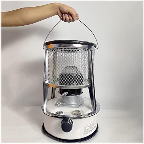 Chauffage d'urgence au kérosène réchaud de camping radiateurs à huile à convection brûleur radiant 4,6 L/6 L chauffage à mèche de kérosène pour tente de randonnée extérieure (couleur : blanc (6 L