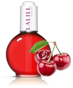 LALILL Aceite para cutículas de uñas 75ml - Aceite de cereza para el cuidado de las uñas - Aceite para el cuidado de las uñas cutículas - SPA Manicura Manos Diseño de uñas - Vegano - Con pipeta