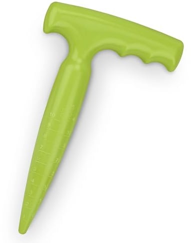 Milifox Planting Dibber,Bulb Planter Tool Plastic with Measurement Scale,Suitable Hand Dibber for Family,Gardener(Light Green)