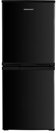 Cookology CFF1855050BK Static 185 Litre Freestanding 50/50 Fridge Freezer, Adjustable Temperature Control, Reversible Doors and Legs, Efficient LED Light, 4 Star Freezer Rating - in Black