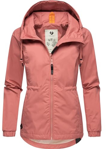 Ragwear Damen Übergangsjacke leichte Jacke kurz wasserdicht (Wassersäule: 4.000 mm) mit Kapuze Danka YOUMODO XS-6XL
