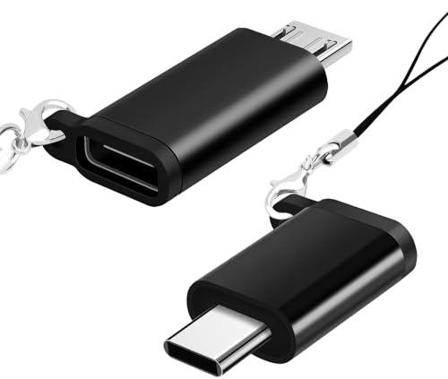 BORLTER CLAMP Adaptateur USB C vers Micro USB 2 Pack, Type-C ou OTG Adapter pour Ordinateur Portable, Tablette, Smartphone et Plus
