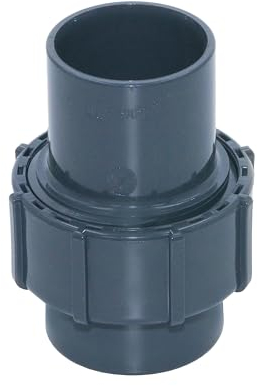 HAF® PVC Flexfit Übergangsverschraubung mit 50mm Klemmkupplung x 50mm Klebemuffe | Klemm x Klebe | Klemmverbinder aus PVC-U für Verbindung von Flexschlauch mit Rohr - Qualität: Made in Europe
