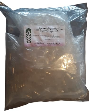 Capsule Connection Lot de 1000 capsules vides séparées Pullulan, taille 0 cm, végétaliennes et végétariennes
