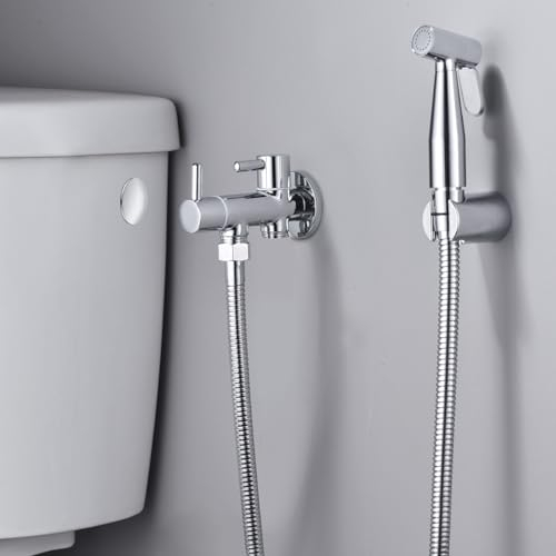 IMEX - Grifo Bidet para WC Empotrado | Ducha para Water con Agua Fria | Ducha Higiénica para Inodoro con Rociador Bidet | Griferia Sustituto de Bidet | Serie Ness | Color Cromado