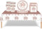 53Pcs Rose Gold 30th Birthday Party Tableware Decorations - Table Cloth, Plates, Napkins, Cups Sets for Her Birthday Dinnerware Supplies