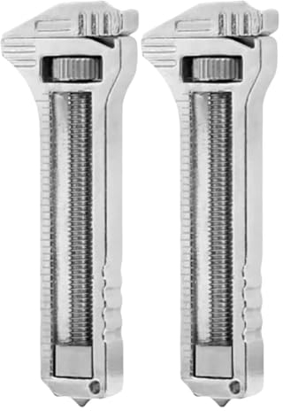 Multiherramienta compacta de titanio, mini herramienta de aleación para preparación diaria, multiherramienta pequeña de tamaño ajustable, llavero multiherramienta, abridor de cerveza (2 piezas)