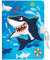 WERNNSAI Kids Diary Boys Shark Journal - Kids Luminous Journal Boys Shark Diary School Private Diary A5 Lined Memos Writing Drawing Notepad with Lock and Keys, Notebook Birthday Gift