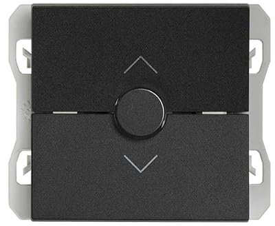 SIMON - Interruptor de Persianas, Tres Posiciones, Serie Simon 270, Interruptor de Pared, Fácil de Instalar, Empotrable, Apto para Interiores (IP20), Color Negro (20000333-098)