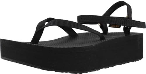 Teva Damen Flatform Sandale Slim Sport, Schwarz, 37 EU