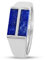 Sprezzi Fashion Herren Ring Silber Siegelring mit Lapis Lazuli Stein blau massiv aus 925 Sterling Silber poliert eckig handgemacht (60, Silber)