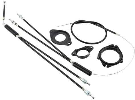 HZ-MONSTAR BMX Bike Gyro Brake Cables Front + Rear (Upper + Lower) with Spinner Rotor Full Kit, Brake Cable and Housing, BMX Bicycle Brake Lines Set Replacement for Gyro Systems and 20 Bikes