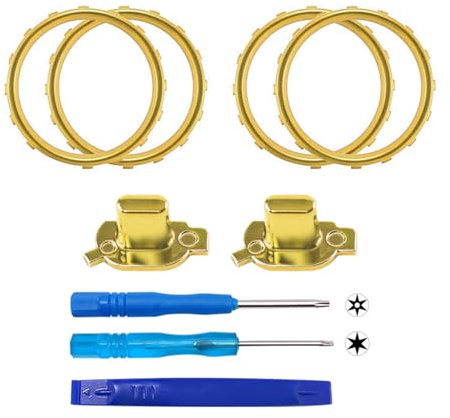 Haoyull Ersatz-Akzentringe für Serie 2 Controller, analoge Akzente, Thumbstick-Ringe, Kunststoff-Dekorationen