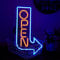 LMSIGNLY Offene Neonzeichen Pfeil Neonlicht Einstellbare Helligkeit Buchstaben LED Neonlicht für Business USB Powered Pfeil Offene Neonlichter für Party Bar Salon Shop Blau Orange LED Zeichen